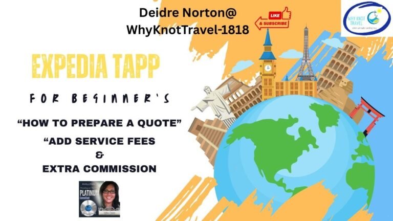 Learn How to Use Expedia TAAP: Add Service Fees, Commissions & Personalize Quotes |